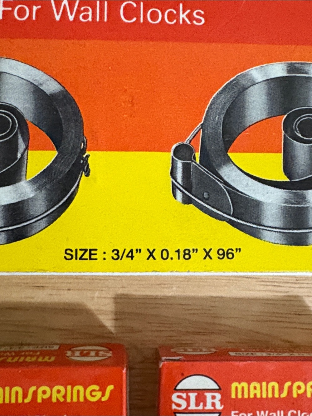 Vintage main springs for mantle & wall clocks